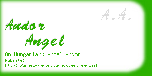 andor angel business card